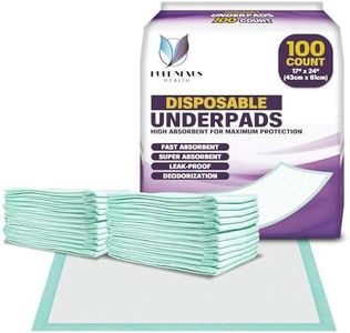 PureNexus Health Disposable Underpads 17" x 24" (100-Count) Incontinence Pads, Chux, Bed Covers, Puppy Training Pads, Pee Pads for Babies, Kids, Adults