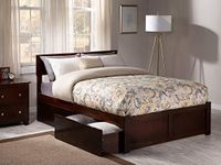 Atlantic Furniture Orlando Platform 2 Urban Bed Drawers, Full, Walnut