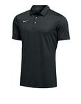 NIKE Mens Dri-FIT Short Sleeve Polo Shirt (Small, Black)