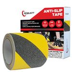 Robustt Anti Skid/AntiSlip 5mtr(guaranteed) X100mm (Pack of 1) Mulitcolor Fall Resistant with PET Material and Solvent Acrylic Adhesive Tape for Slippery Floors, Staircase, Ramps, Indoor, Outdoor Use
