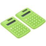 PATIKIL Pocket Size Mini Calculator, 2 Pack 8 Digit LCD Display Battery Power Handheld Calculator Small 4 Function Calculator for Office, Green