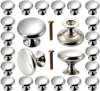 30 Pack Cabinet Knobs, Brushed Nickel Cabinet Knobs Silver with Screws for Dresser Drawer Cabinet Cupboard, Perfect Kitchen Cabinet Hardware for Your Home, Kitchen, Bathroom, Bedroom
