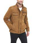 Levi's Men's Washed Cotton Two Pocket Military Jacket (Standard and Big & Tall), Worker Brown, Large