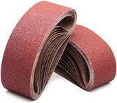 3x21 Belt Sander Sanding Belts, 3 x 21 Inch Aluminum Oxide Sander Paper for 3-Inch x 21-Inch Belt Sanders(4 Each of 40 60 80 120 150 240 Grits),24 Pack