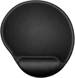 Silicone Mouse Pad with Support Bar Set Ergonomic Mouse Pad with Gel Wrist Rest Support, Gaming Mouse Pad with Lycra Cloth, Non-Slip PU Base for Computer Laptop Home Office & Travel Black