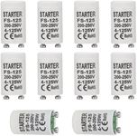 BlueXP 10 Pack Fluorescent Light Starter Switches 4-125 W Longlife Starters for Fluorescent Tubes Lamps
