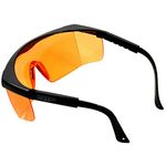 HQRP Orange Lenses UV Protection Safety Glasses for Yard work, Lawn mowing, Gardening, Weed whacking, Hedge trimming, Farming, Forestry