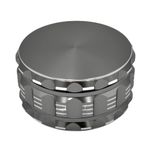 4 Inch spice grinder / 3 layer herb grinder - portable size allows for you to easily grind your herbs at home or on the go. Gray Grinder is Aluminum Allow (Gunmetal Gray, 4 Inches)