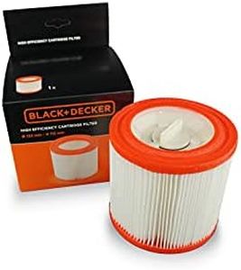 BLACK+DECKER Filtro Cartuccia ad Alta Efficienza per Aspiratori Solidi e Liquidi, Bianco/Rosso