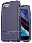 ENCASED Shockproof iPhone SE Case (2020/2022 3rd Gen) Heavy Duty Protective Cover (Purple)