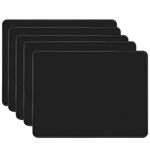 Mouse Pad with Stitched Edge, Comfortable Mouse Pads with Non-Slip Rubber Base, Durable and Washable Mousepads for Computers Laptop Mouse,8.6x7x0.06inch,Classic Black (5 Pack)