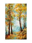 999Store Wooden Stretched big large huge size Wall art with frames wall paintings for living room abstract Painting home décor Portrait Abstract Colorful Autumn Forest Mountain Lake canvas painting modern stylish hanging ( Canvas 48X72 Inches Strectched Canvas) FLPSZ33510062016011