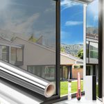 Arthome Heat Blocking Kit Anti-UV 35.4 x 181 Inch, Heat Control Window Stick Tint Reflective No Glue Static Cling Adhesive DIY One Way for Home and Office Sun Glare Reduction with Tool