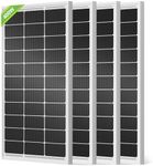 ECO-WORTHY 400W Solar Panels 4pcs 100 Watt 18V Monocrystalline Solar Panel Module for Off Grid PV Power for Home, Camping, Boat, Shed Farm, RV,12V Battery,2-Pack 2 * 100W