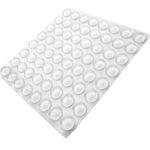 Kritika Creation Cabinet Pads, Round Self Adhesive Silicone Bumper, Soft Close Cabinet Clear Bumper Dots Rubber Cupboard Door Bumpers Used in Furniture Dampening Noise (Size - 12.7x3.5 mm, 64 pcs)
