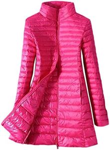 Winter Women Down Jackets Coat Long Puffer Jacket Slim Black Parkas, X, Small