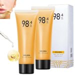 2pcs Gold Foil Peel-Off Mask,98.4% Peel-Off Anti-Wrinkle Whiten Mask,Golden Collagen Face Tear off Mask,Exfoliating Clean Blackhead Cutin,Gold Anti-Aging Face Mask for Deeply Cleans Moisturizing