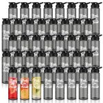 Nosiny 40 Pcs Thank You Water Bottles Bulk Employee Appreciation Water Bottles 24oz Plastic Reusable Water Bottles Thank You for Being Awesome Gifts for Employee Coworker Staff Teacher(Gray)