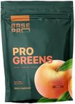 Pro Greens - Peach | Base Pro Nutrition | 300 grams - 30 servings | Vegan, Non-GMO, Gluten-Free, Soy-Free, Dairy-Free | Greens, Greens Powder, Greens Blend | Spirulina, Spinach, Alfalfa, Barley | Peach
