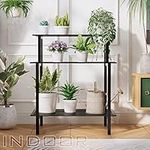 3 Tier Plant Stand Indoor, Metal Indoor Plant for Mutiple Plants Outdoor Patio, Garden, Balcony, Black