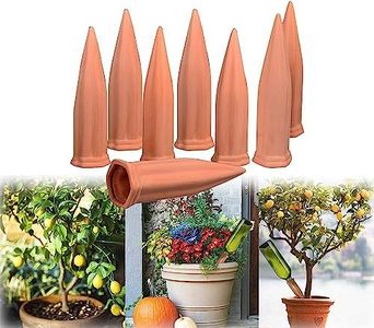 RoseFlower 8 Pack Plant Watering Stakes, Clay Cone Self-Watering Spike, Holiday Terracotta Self Watering Plant Dispenser with Free Garden Tools for Indoor & Outdoor Home Office Garden #2