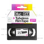 Muc-Off Tubeless Rim Tape, 30mm - Adhesive Rim Tape Tyre Liner for Tubeless Tyres - Tubeless Kit with 10m Roll of Bike Tape for MTB/Road/Gravel Bikes, Pink