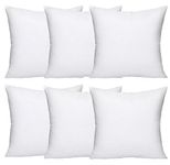 Luxury 18” x 18” (45cm x 45cm) Quality Cotton Rich Machine Washable Hollowfibre Cushions Pads Inners Fillers- Pack of 6 - MADE IN UK with added Bounceback Support