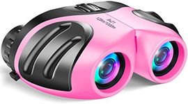 Gifts for 3-12 Year Old Girls, Kids Binoculars for Outdoor Easter Toys for 3-12 Year Old Girls Easter Christmas Xmas Stocking Stuffers Fillers Gifts for Kids Teen Girls Pink DL09