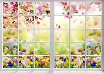 Alltten 7x5ft Spring Backdrop Spring Pink Flowers Photography Backdrop Nature Backdrop Easter Wood Floor Photo Backdrop Baby Shower Kids Photoshoot Banner Photo Booth Props F41