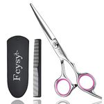 Hairdressing Scissors for Hair Cutting, Fcysy Professional Hair Cutting Scissor Hair Dressing Scissors with Comb, Barber Scissors Hair Shears Beard Scissors Haircut Hairdresser Scissors for Women Men