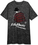 Nightmare On Elm Street Come to Freddy Women's Charcoal Heather Nightshirt-XL