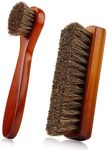 Shoe Brush, Shoe Cleaning Brush, 2 Pieces Horsehair Shoe Brush, Boot Brush, Horse Hair Brush for Leather, Shoe Brushes for Cleaning, Leather Shoes Boot Cleaning Brush Care Clean Dauber Applicators