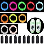 Tuanse 10 Pack Halloween EL Wire 9.8 ft LED Wire Lights with Battery Pack Portable Neon Lights Cuttable Glowing Strobing Electroluminescent Light LED Lights for Party DIY