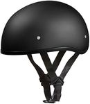 Daytona Basic/Custom without Visor D.O.T. Approved 1/2 Shell Harley Motorcycle Helmet - Dull Black / X-Large