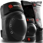 SKATEWIZ inline skates adult protectors inline skates - protector set adults - protectors knee protection hand protectors - skateboard protective equipment - SHIELD size M/L in black