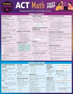 ACT Math Test Prep: a QuickStudy Laminated Reference Guide