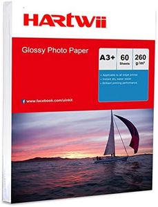 A3 Plus Thick Inkjet Paper 13x19 High Glossy - 60sheets 260Gsm A3+ Photo Paper 330x483mm for Inkjet Printing Uinkit