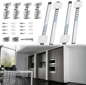 Sliding Hidden Door Track, Pocket Door Hardware, Smooth Gliding Pocket Door Slides with Hinges for Cabinet and Recessed Doors (24IN, Set, 2)