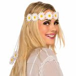 White & Yellow Daisy Flower Headband, 1 Pc. - Chic Design, Perfect Accessory for Summer Festivals, Weddings, Everyday Style, Events, & More