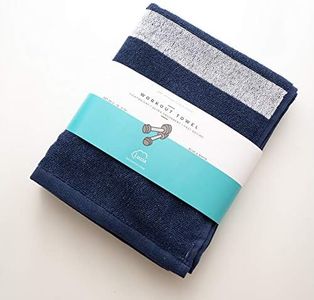 Luzia Striped Workout Towel - Premium Quality 100% Turkish Cotton - Lightweight and Super Absorbent for Sports, Workout, Fitness, Gym, Yoga, Running and Travel