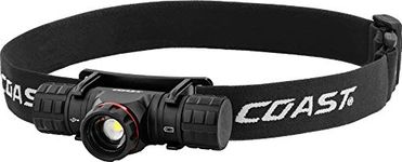 Coast XPH30R Rechargeable Dual Power Head Torch - 1000 Lumens, Black