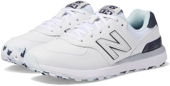 New Balance Women's 574 Greens v2 Golf Shoe, White/Blue, 8.5