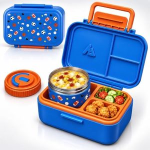Sxueg Bento Lunch Box 1283ML/ 43 oz with 391 ML/ 13 oz Food Jar, Ice Pack