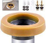 f BOEEMI Wax Ring & Brass Bolts or Toilet Bowls Reinorced with Polyethylene Flange, Toilet Bowl Wax Gasket Seal or Floor Outlet Toilets New Install or Re-seat, Fits 3-inch or 4-inch Waste Lines