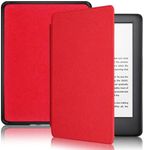 Case Fits Amazon 6" Kindle 8th Generation [2016 Release,Model: SY69JL]-Smart Auto Sleep/Wake, Light Thin Cross Pattern PU Leather Cover