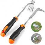 2Pack Weed Puller Tool, Weed Pulling Tool and Crack Weeder Crevice Tool, Weed Puller Tool with Ergonomic Handle, Manual Hand Portable Garden Weeder Tool, Uprooting Weeding Tool Effective for Garden