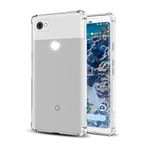 USTIYA Case for Google Pixel 2 XL Clear TPU Four Corners Protective Cover Transparent Soft funda