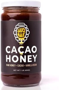Sauce Bae Cacao Raw Honey with Vanilla Bean - Organic, Unpasteurized, Unfiltered, Superfood, Chocolate - 1 lb (1 lb, Organic Cacao)
