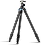 SIRUI AM-254 Carbon Fiber Tripod with K20X Ball Head, Compact Travel Tripod Kit with Quick Release Plate (AM-254+K20X)