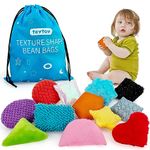 teytoy Texture Sensory Bean Bags Toys for Autism, 12 Fidget Sensory Shape Toys with Storage Bag, Develop Fine Motor & Sensory Play for Baby Boys Girls Special Needs Developmental Toys